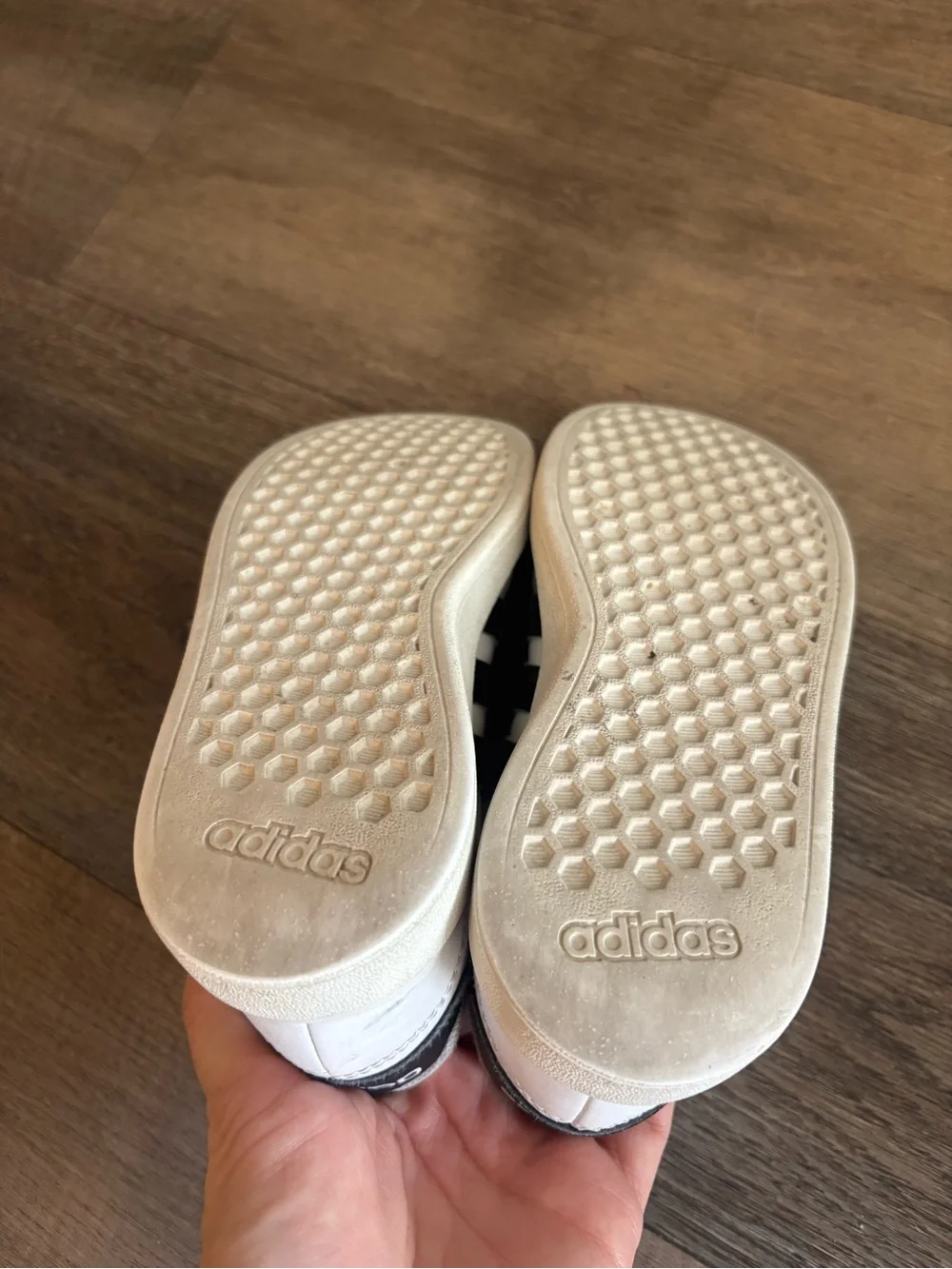 adidas Kids White and Black Low-Top Sneakers